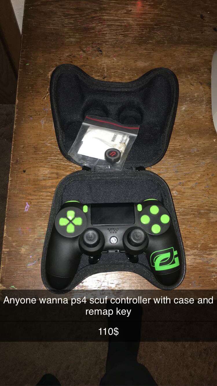 Optic ps4 scuf wireless controller with case and remap key