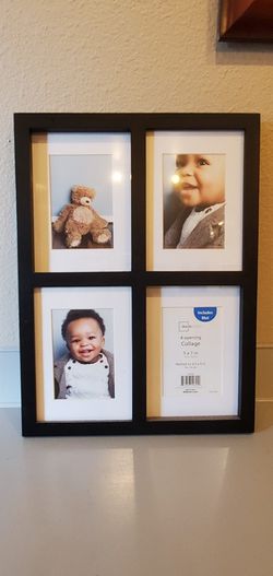 Black frame with 4-5x7in openings