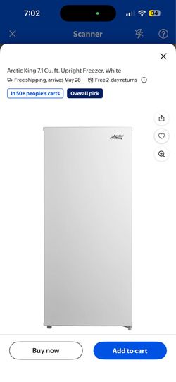Arctic King 7.1 Cu. ft. Upright Freezer, White