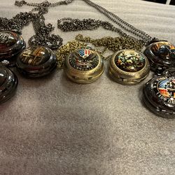 NEW MINI POCKET WATCHES WITH MATCHING CHAINS - $12 each