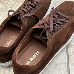 Trask Suede Upper Sneakers - New Men | Color: Brown | Size: 10 M   Made in Italy  Like NEW⁩