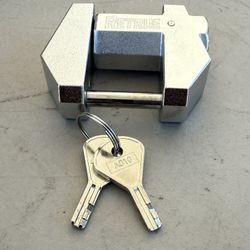 RETRUE Trailer Tongue Coupler Lock, Upgrade Trailer Cyberlock Extra Wide 1.2'' Span, Dia 1/4'', Heavy Duty Trailer Latch Lock For Wide Trailer Coupler