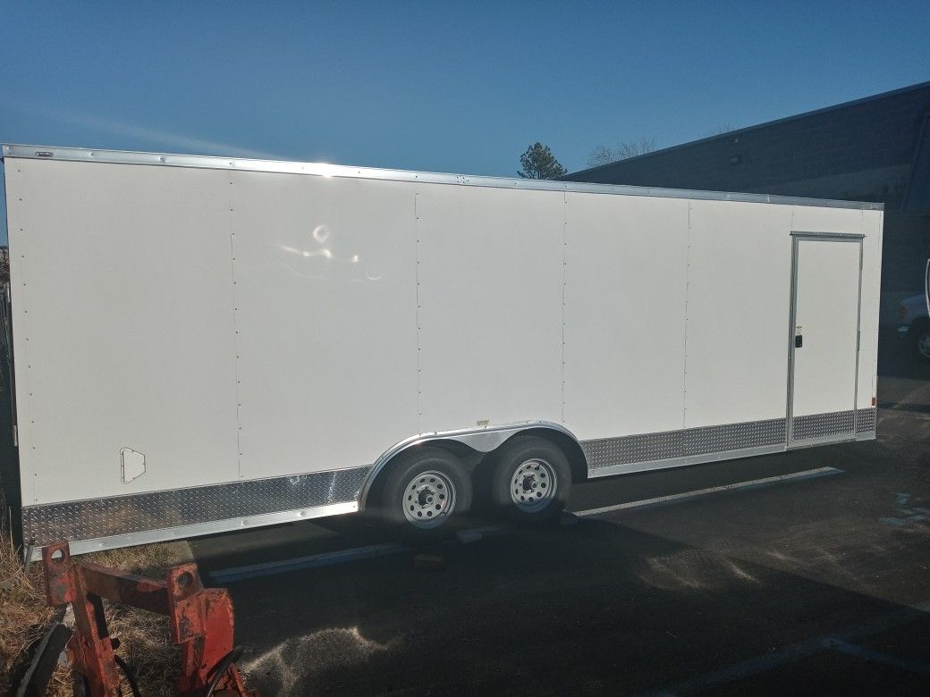 8.5x24ft Enclosed Vnose Trailer Brand New Car Truck ATV UTV SZS RZR Motorcycle Bike Hauler Moving Storage Cargo