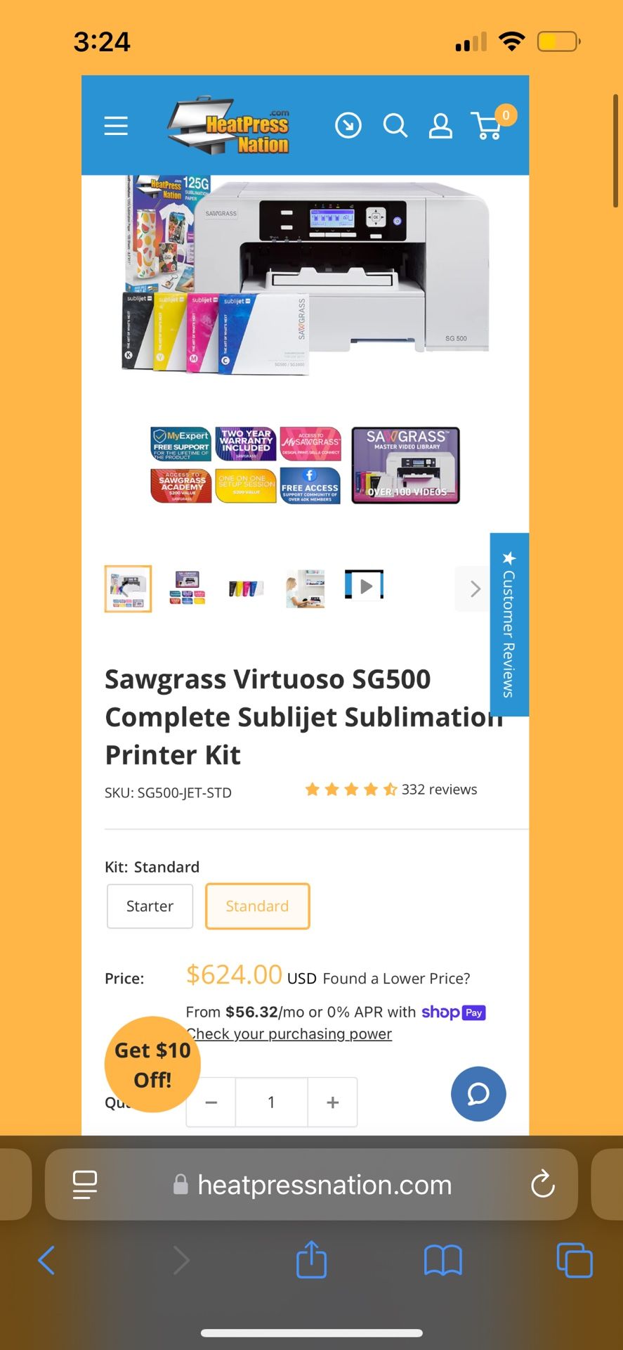 Sawgrass Virtuoso SG500 printer 
