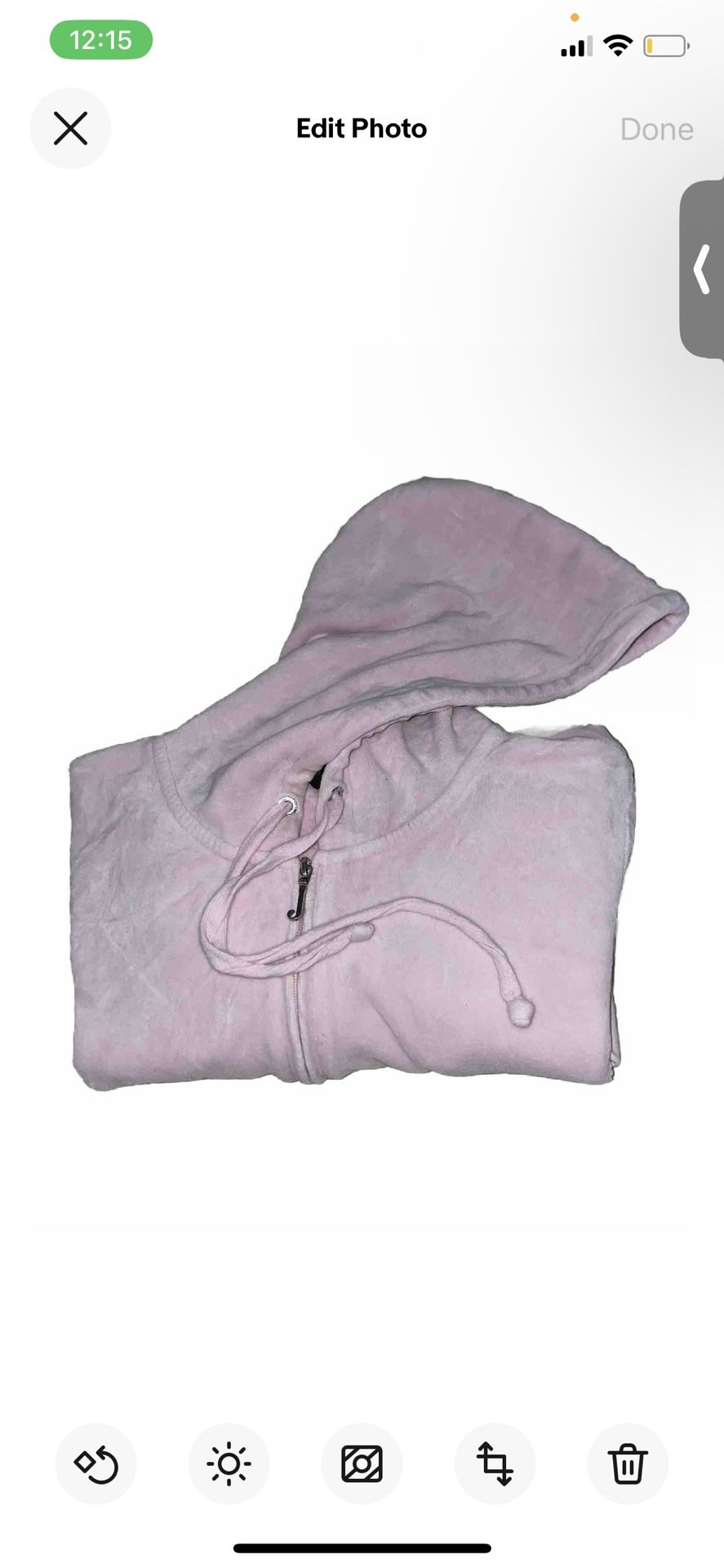Juicy Couture Y2K Jacket Woman Medium Pink Velour Hoodie Size Medium
