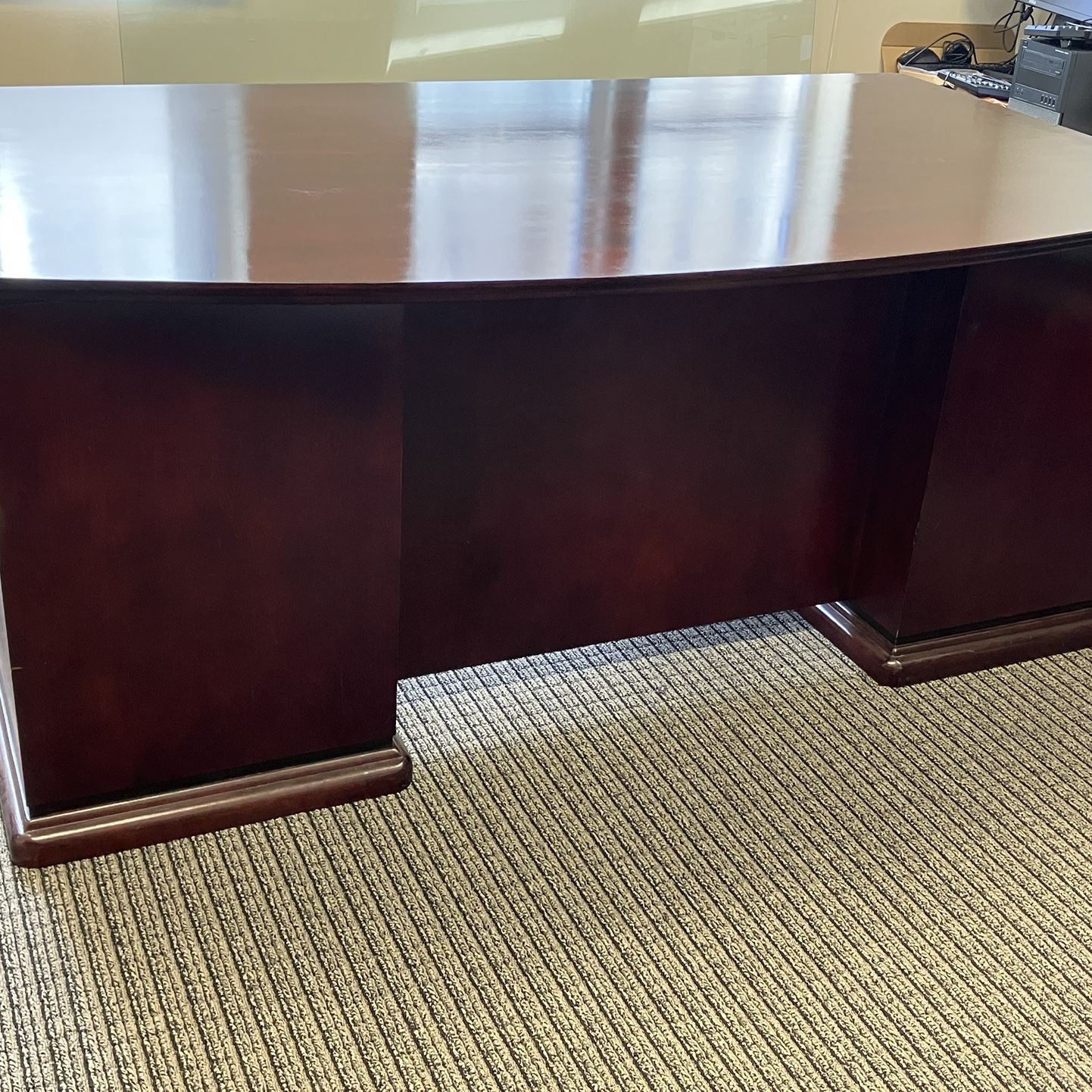 Paoli Cherry Wood Desk and Credenza