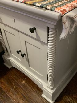 Gray Wood Night Stand