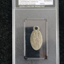 1920s Babe Ruth Personally Owned Baseball Equipment Tag 