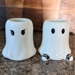 Ceramic Ghost Candles Set of 2