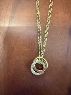 Michael Kors double chain gold necklace