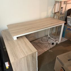 Large desk with built in storage