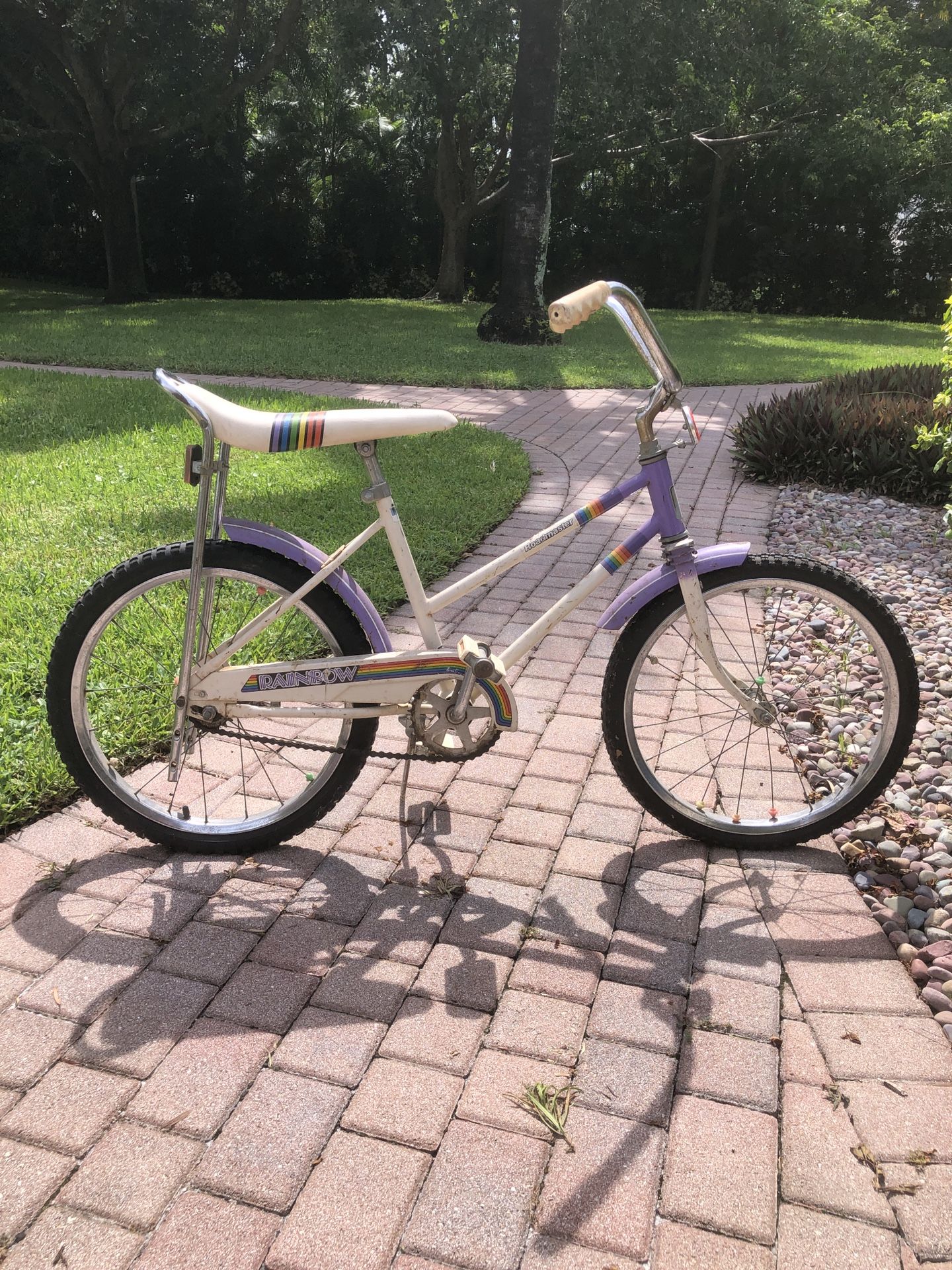 70’s Or 80’s Banana Seat Girls Purple Rainbow Bicycle 