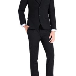 5-Piece Boys Classic Suit – Size 14 (Black)
