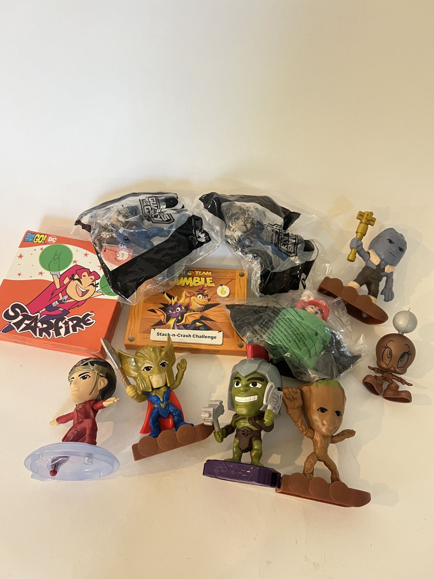 Happy Meal Toy LOT 11 Guardians Of Galaxy Tweety Teen Titans Mario McDonald's
