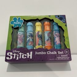 Disney Stitch Jumbo 5 Piece Chalk Set Brand New