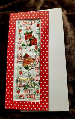 2 In 1 Bookmark Stitched For You.  Great Gift