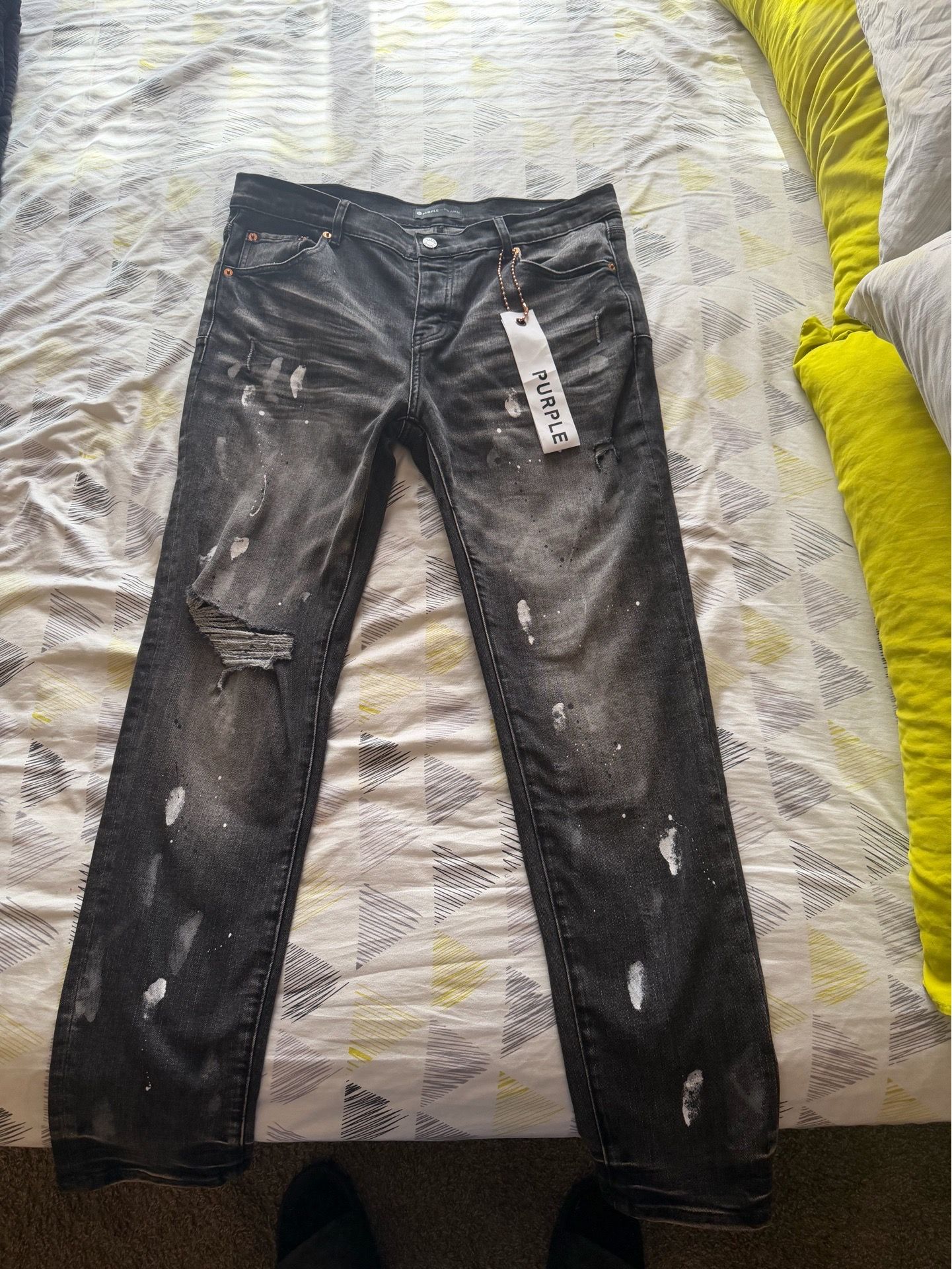Black Purple Jeans