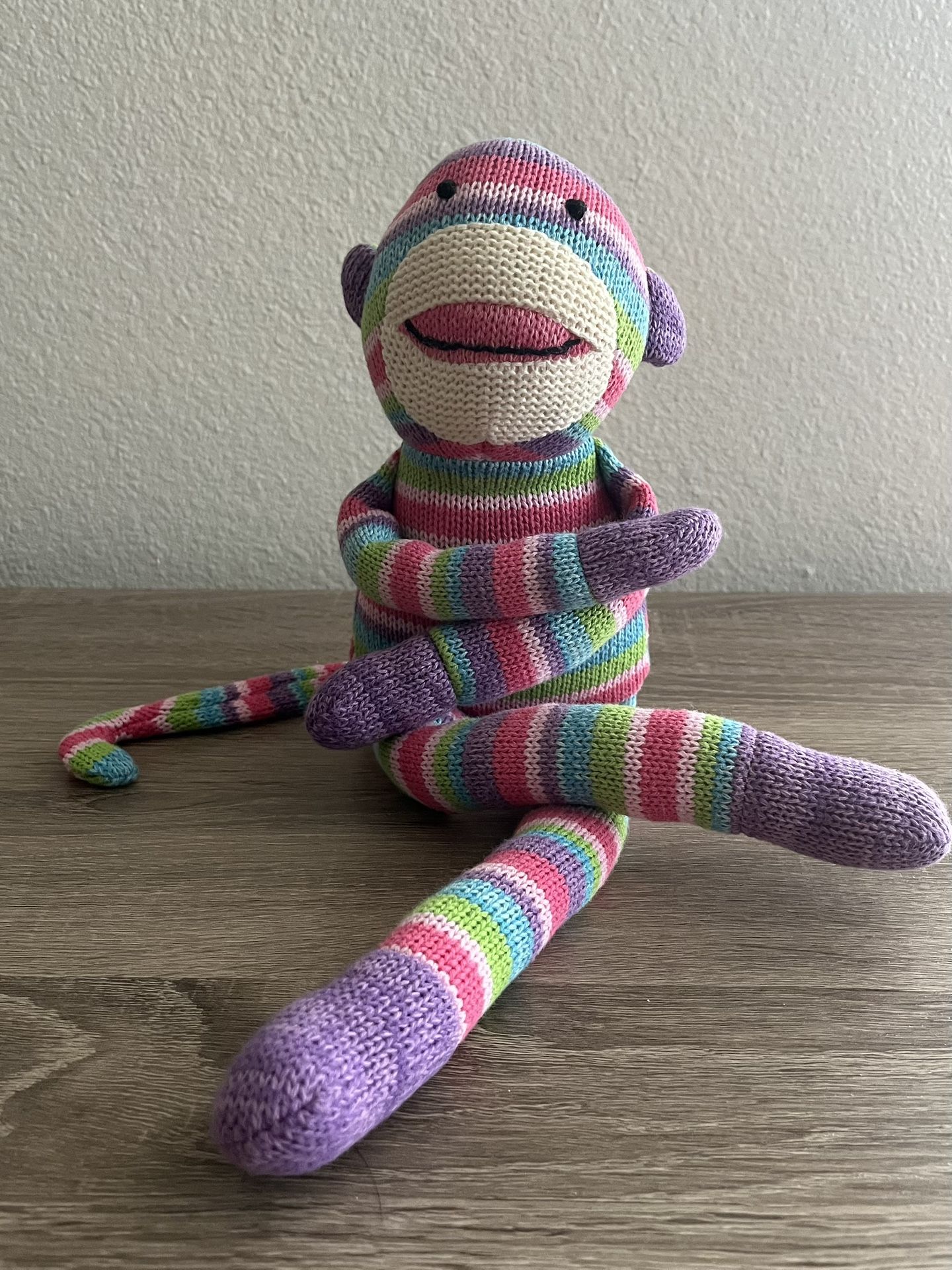 Monkey Plush Striped Stuffed Animal