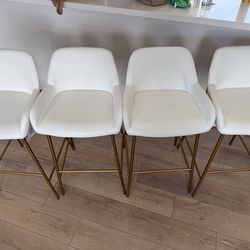 Gold & White Bar Stools!