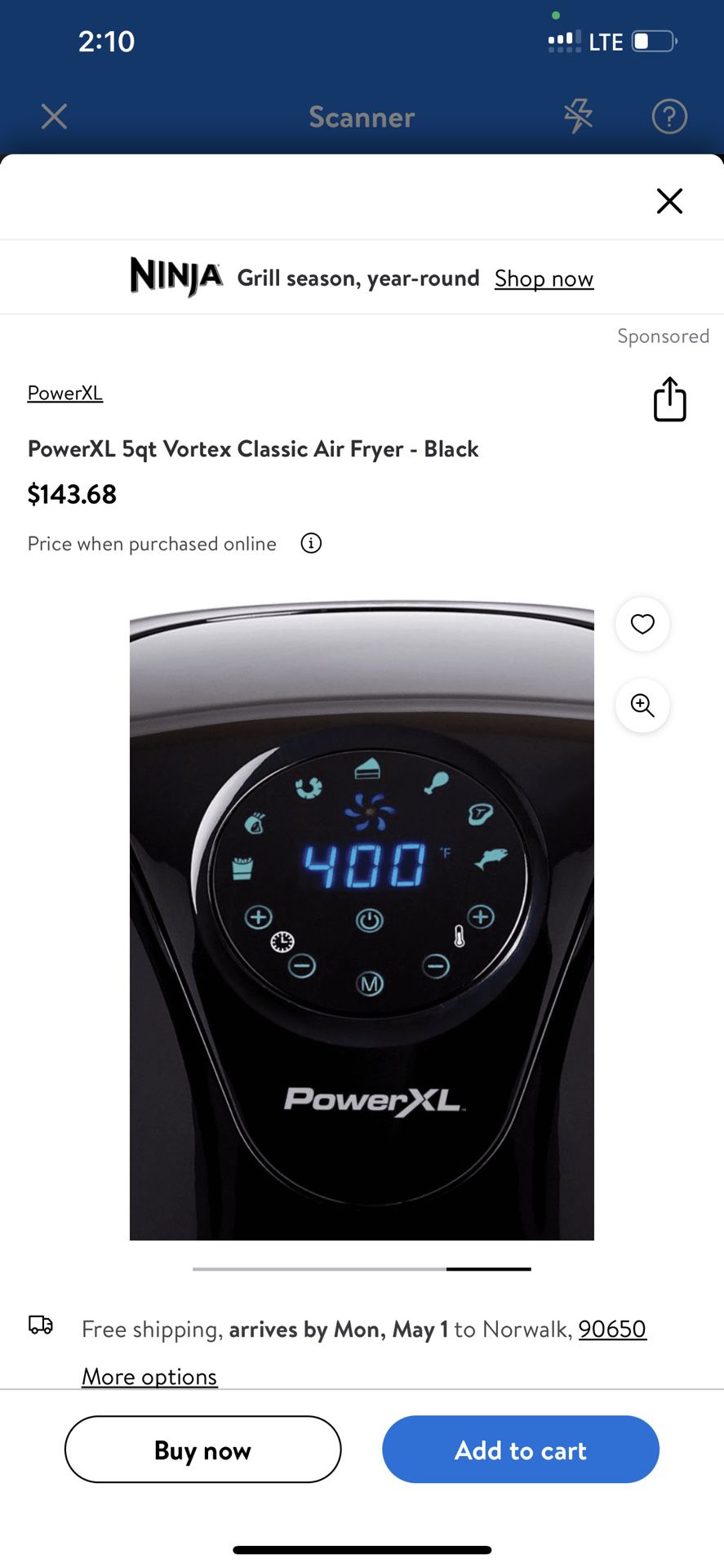 PowerXL Vortex Pro Air Fryer 8qt Black - for Sale in Morehead City, NC -  OfferUp