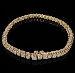 5 carat natural diamond tennis bracelet