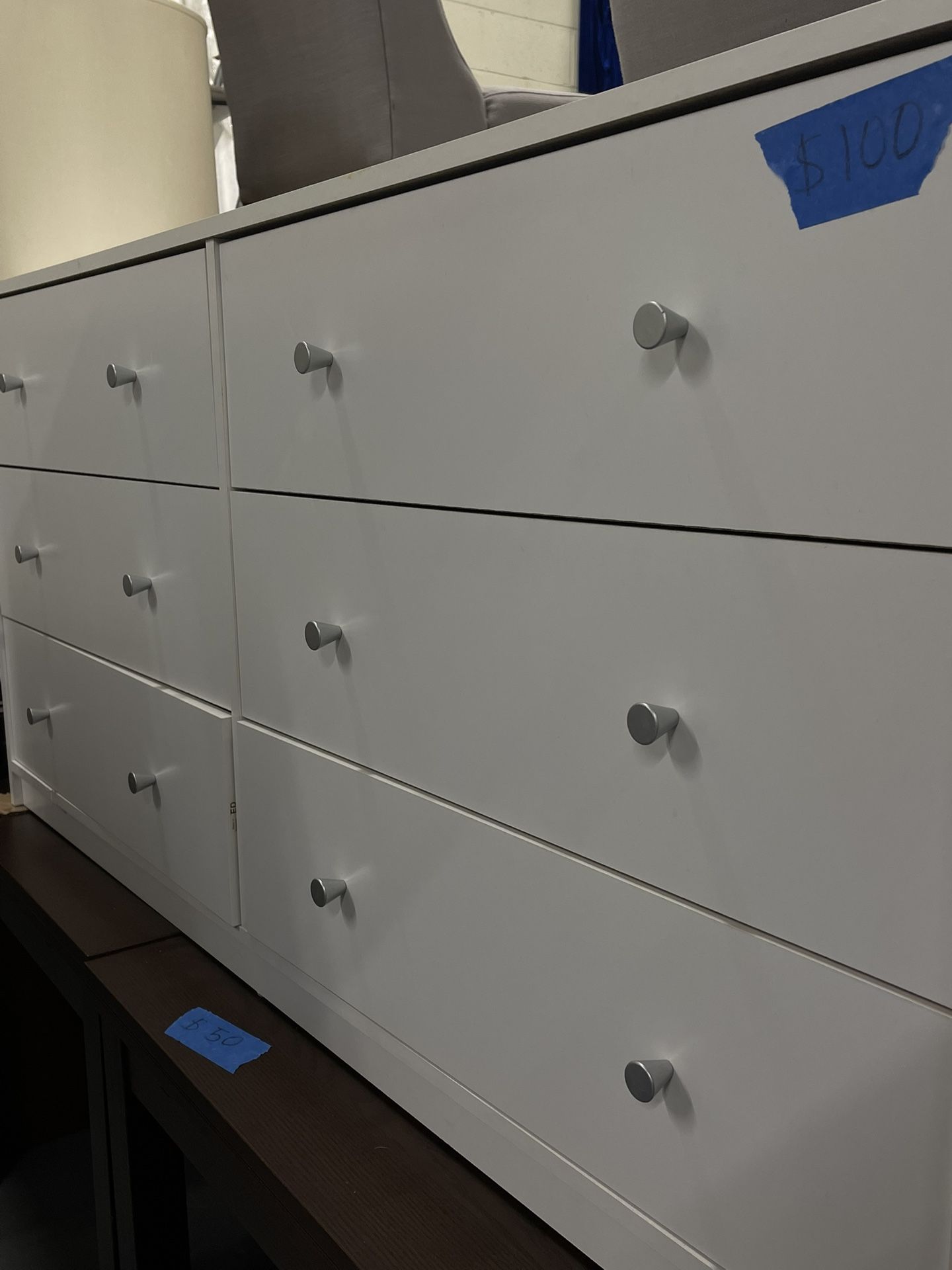 White 6 Drawer Dresser 