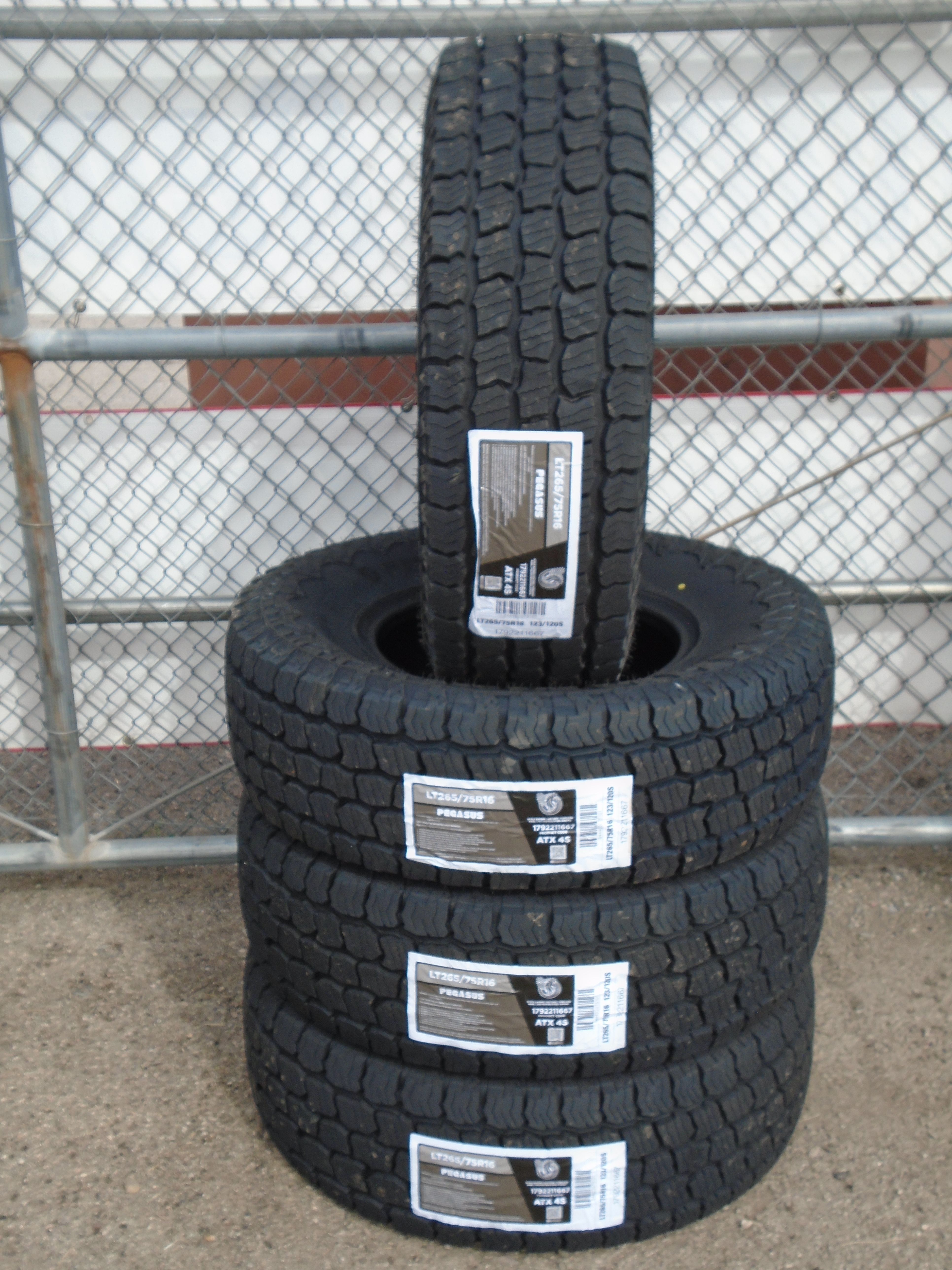 LT 265/75/16 New Pegasus ATX All Terrain 10 Ply Tires