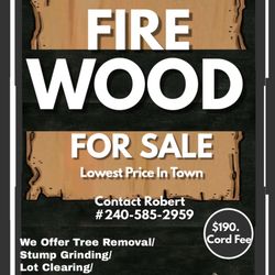 Firewood Sales. $190 a Cord 