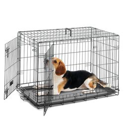 Medium 24” Dog Crate wire folding cage 24”x17”x20””H double doors New in Box