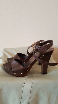Fioni Fall Women's Brown Stiletto Strappy Heels