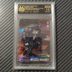 Venom Spider Man foil 1st edition card Disney Marvel GRADED GEM MINT 10 POP 3