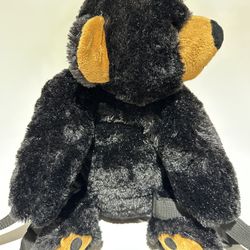 Unipak 19" Kiwi Black Bear Backpack Plush Teddy Stuffed Animal NWT