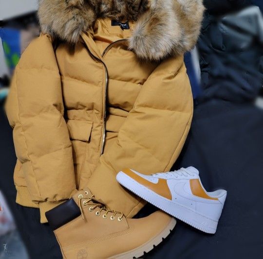 Wheat Color Winter Coat