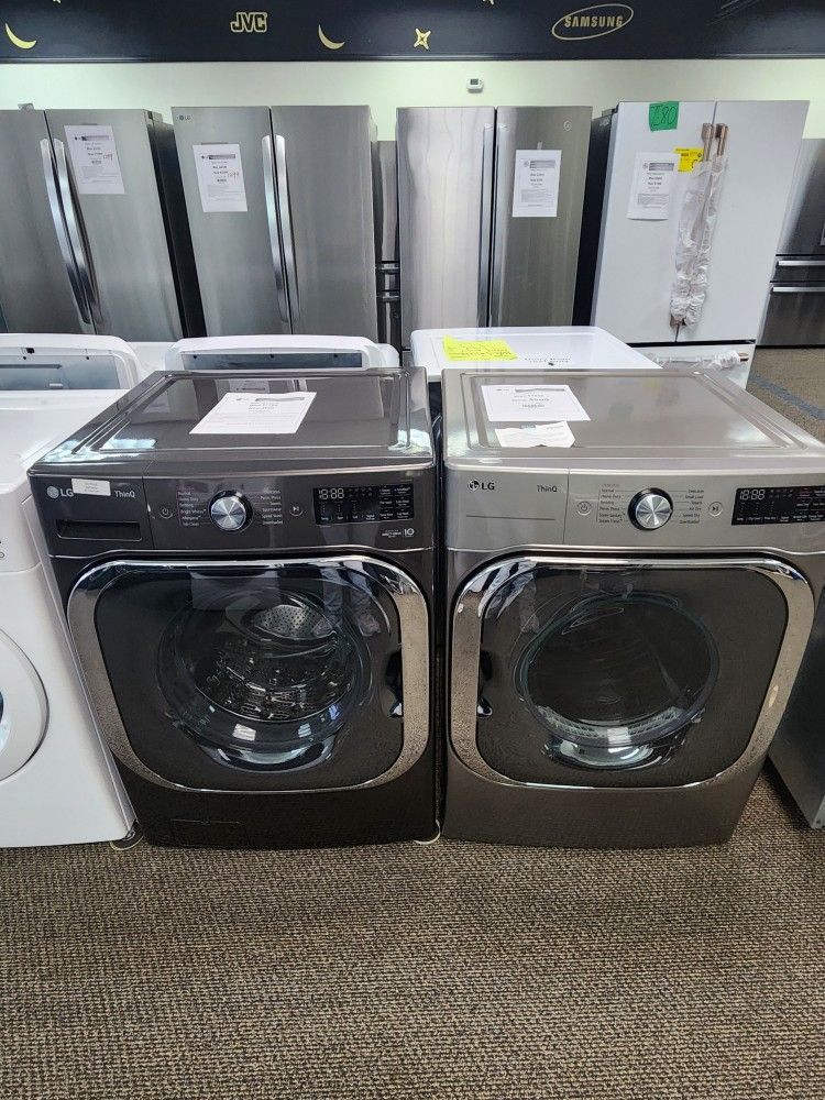 LG Front Load 5.2 cu.ft Washer And 9.0 cu.ft Dryer