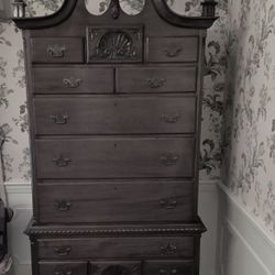 1930s Chippendale Style Mahogany Highboy Dresser Newport Beach Estate Sale
