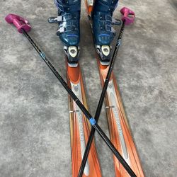 K2 T:nine Skis W/ Binding Poles & Boots