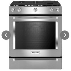 KitchenAid® 30" 6.5 cu.ft. Stainless Steel Slide-In Gas Range with Convection