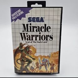 Miracle Warriors  (Sega Master System) 1988 Game, Case And Manual