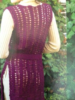 Tunic Vest, Lacy Shells Topper and Crescent Shawl