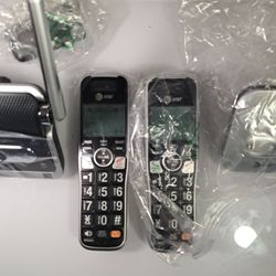 AT&T BL102 DECT 6.0 2-Handset Cordless Phone for Home With Answering Machine...