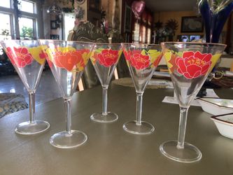 Beautiful plastic martini glasses
