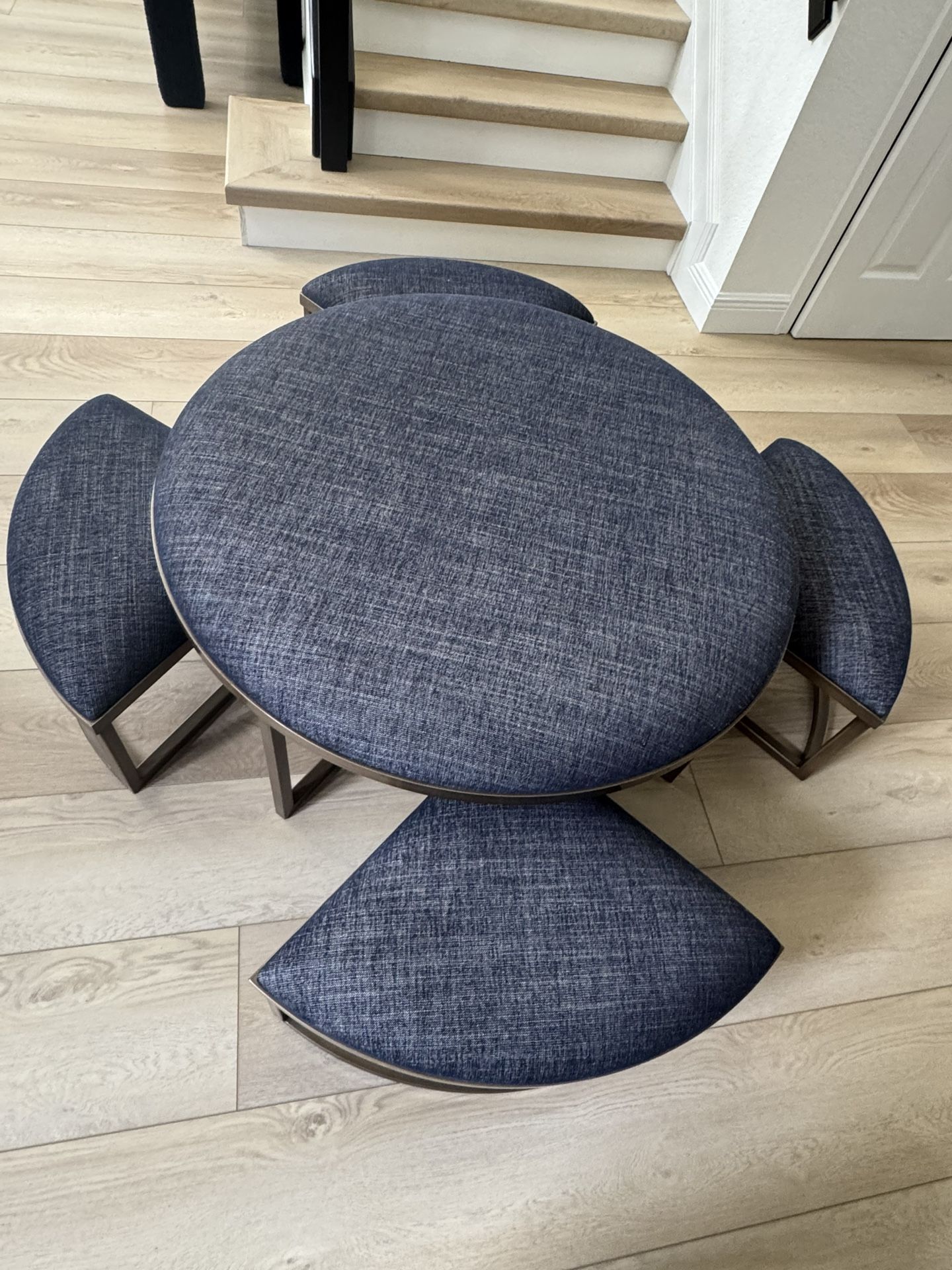 ARHAUS Round Nesting Ottoman 