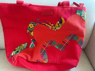 Vera Bradley Red Quilted Tote Bag