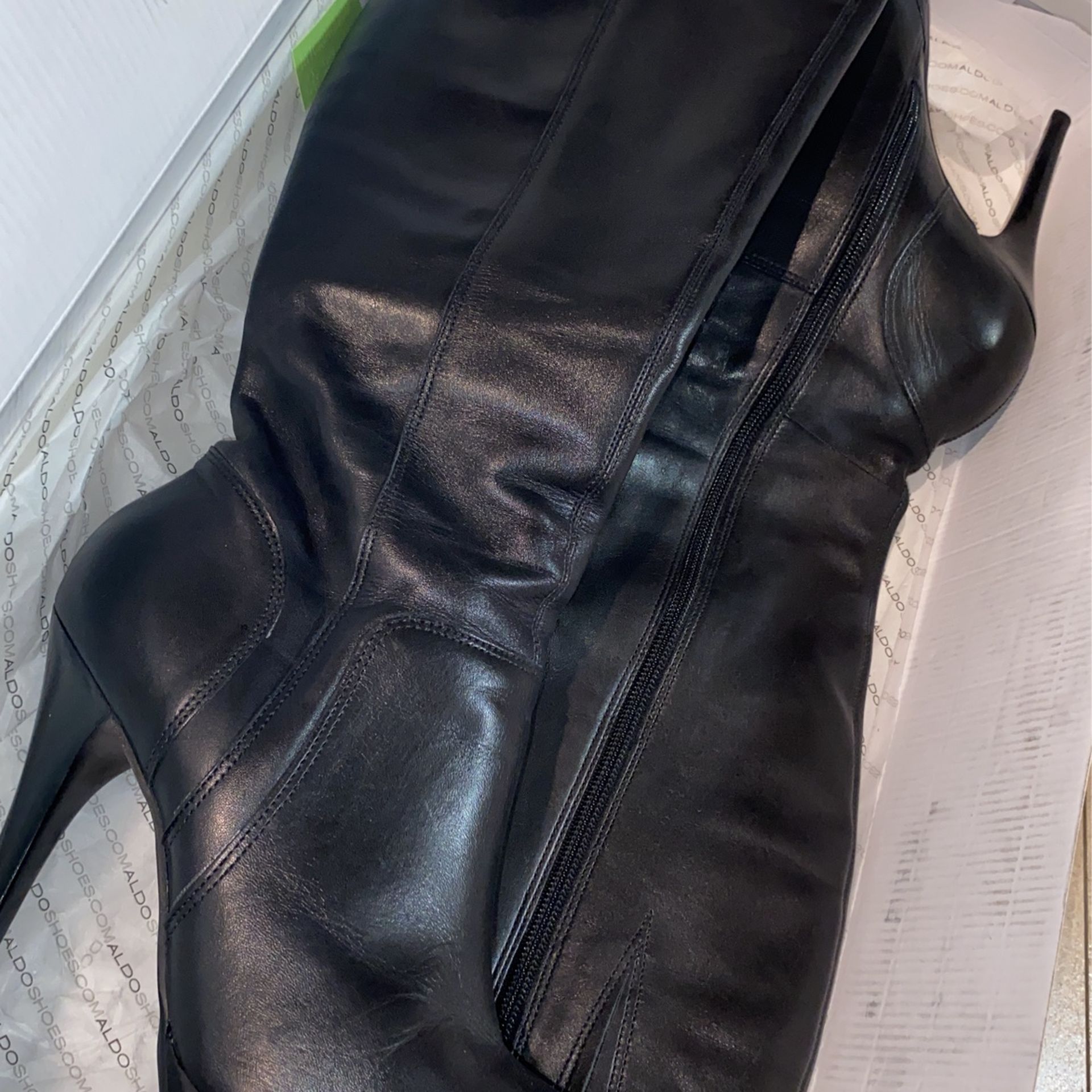 7.5/38 Aldo Leather Boots Fits Me Size 8