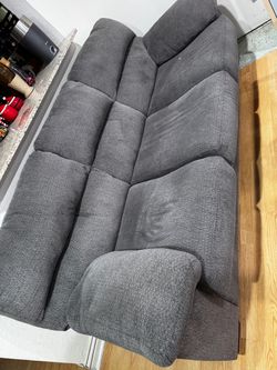 Gray Fabric 3-Seat Sofa