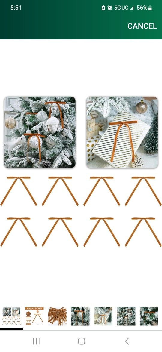 Bow Ribbon Christmas Decore 