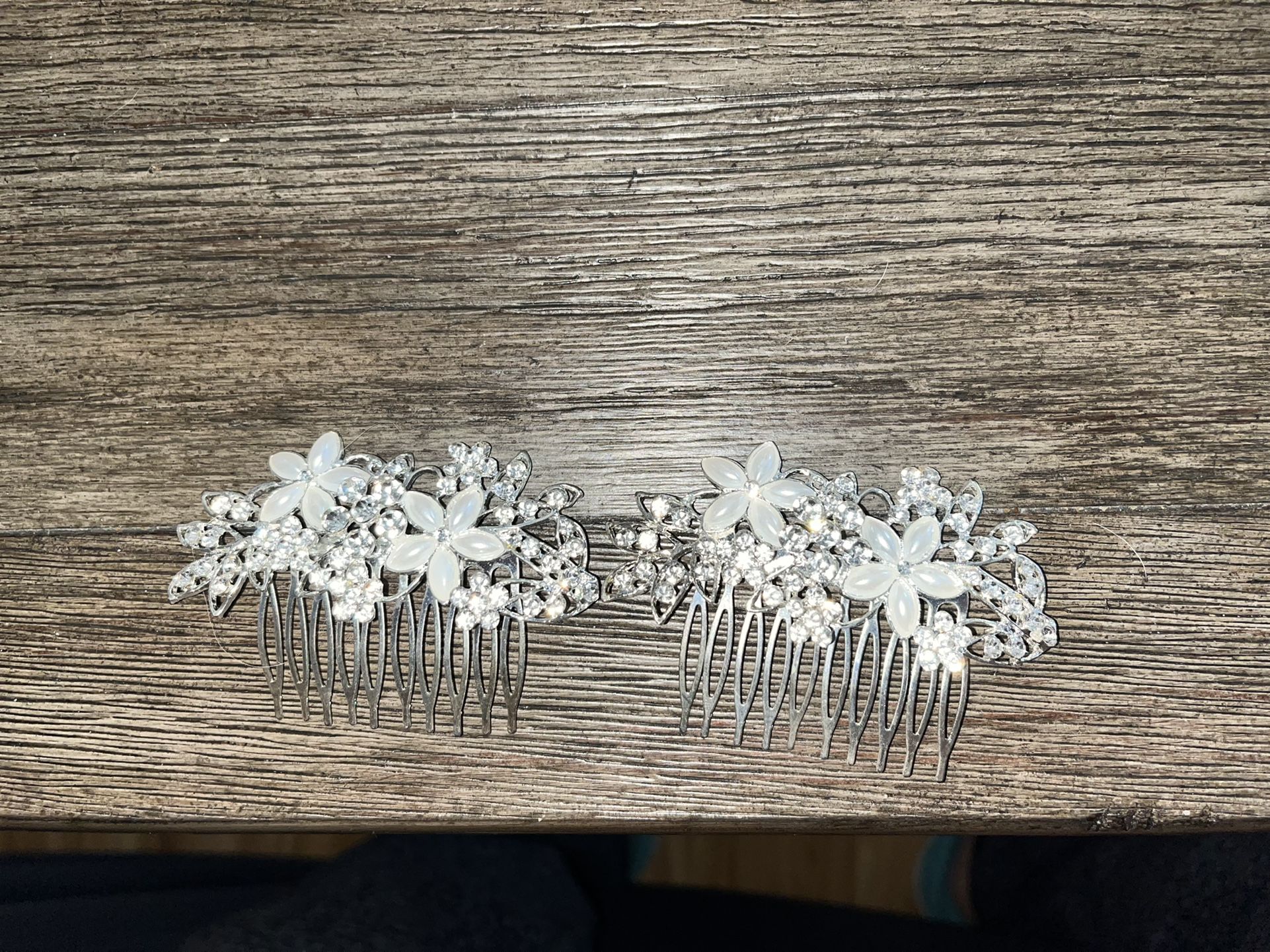 Wedding Pearl Hair Combs Set Of 3