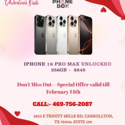 iPhone 16 Pro Max 256GB Unlocked For Valentines Week Sale 😱🥳