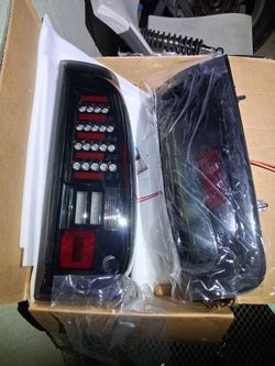 LED Tail Lights Set Black Smoked Lens
