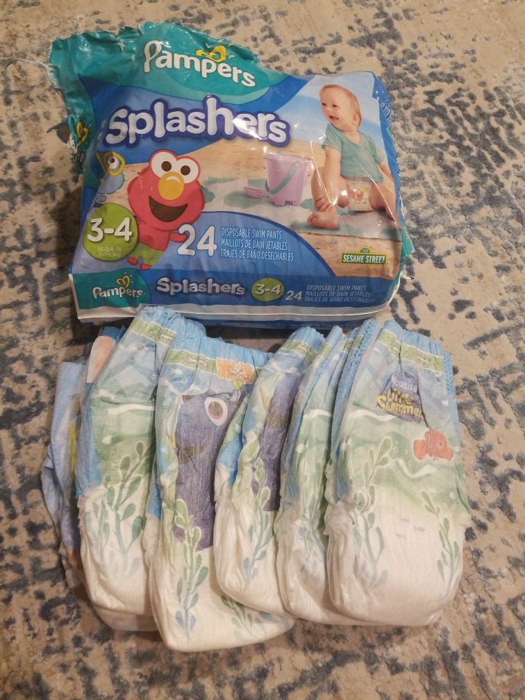 Pampers Little Swimmers Diapers 27 New size 3-4 small